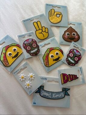 Simplicity 10 pack of Taco & Fun Iron-On Patch Pack
